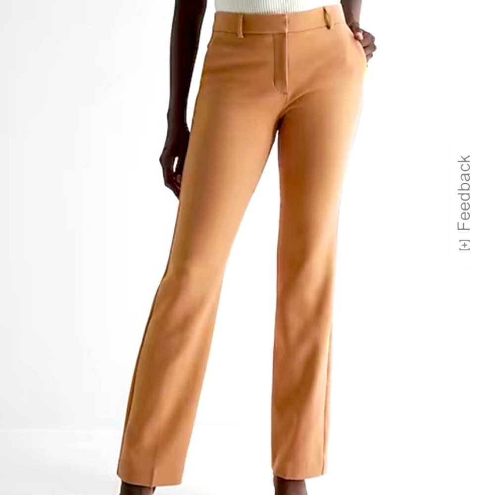 Express Editor Boot Mid Rise Pant 4short Brown Tan NWT